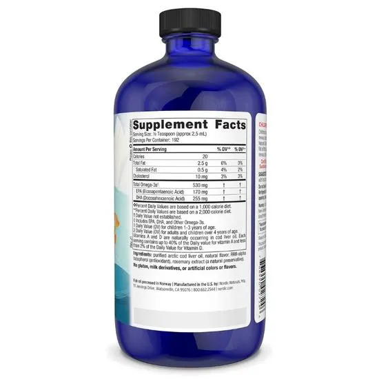 Nordic Naturals Children's DHA 530mg Omega-3 Strawberry 473ml