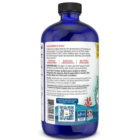 Nordic Naturals Children's DHA 530mg Omega-3 Strawberry 473ml