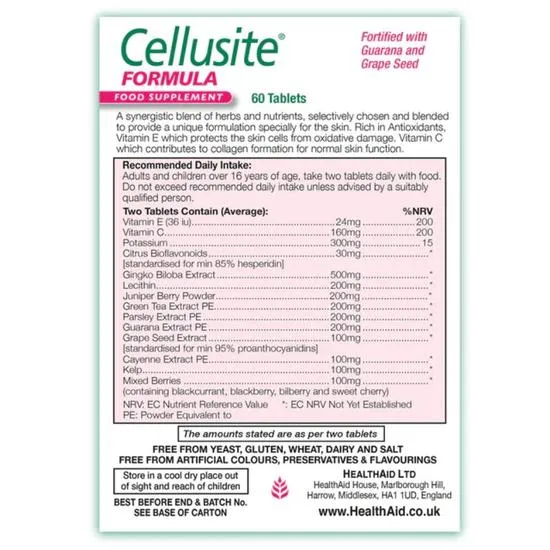 Health Aid Cellusite Tablets 60 Tablets