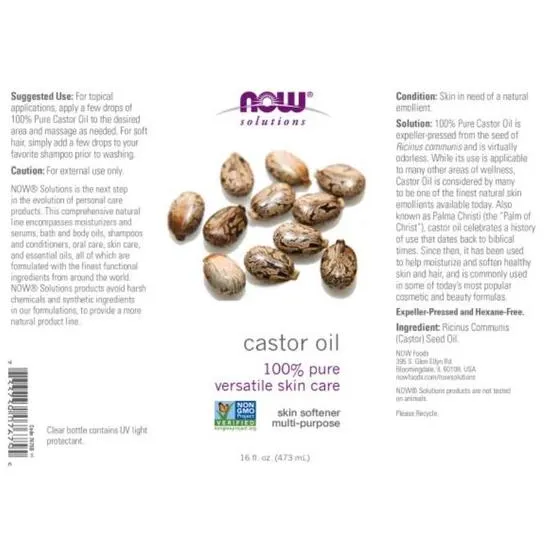 NOW Foods Castor Oil 100% Pure 473ml