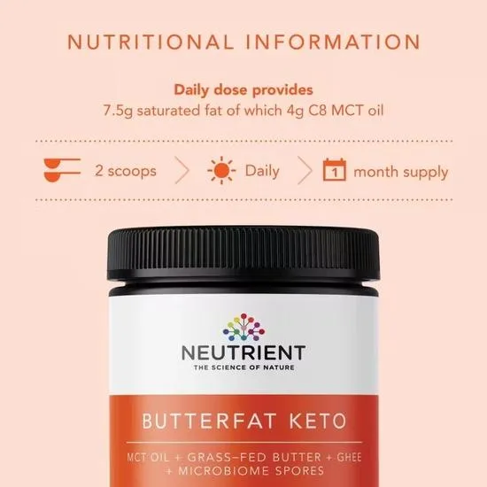 Neutrient Butterfat KETO MCT Powder 350g