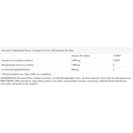 Altrient C Liposomal Vitamin C Sachet 1 Sachet