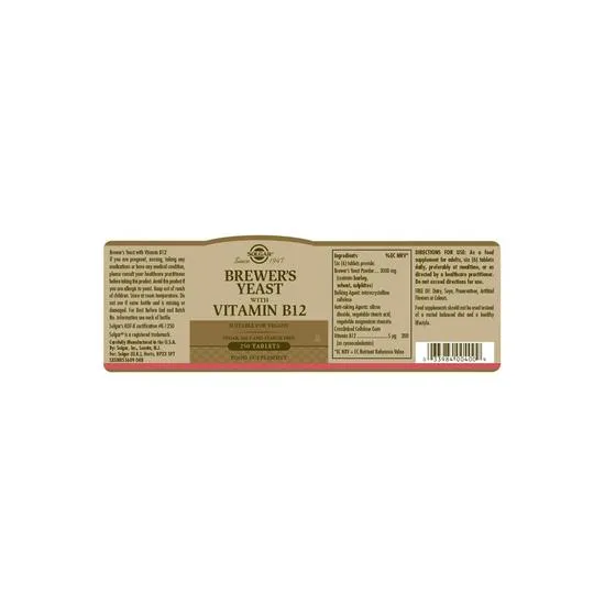 Solgar Brewer's Yeast Tablets 250 Tablets