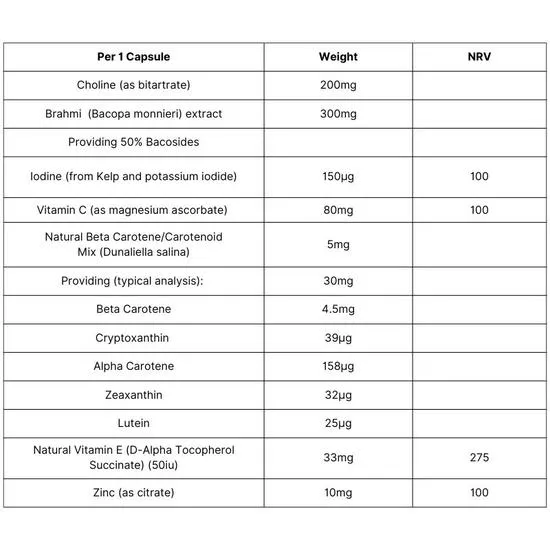 Viridian Brain Support Multi Capsules 60 Capsules