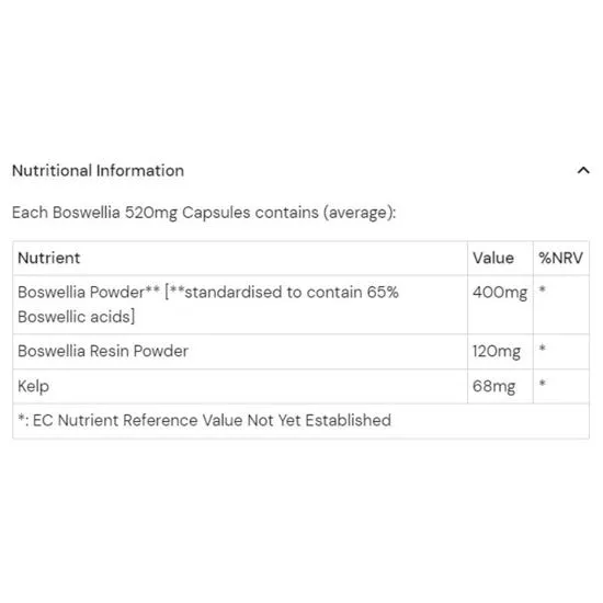 Health Aid Boswellia 520mg Capsules 60 Capsules