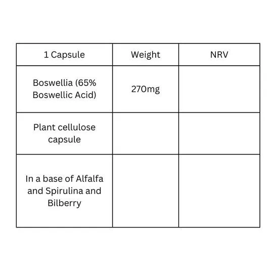 Viridian Boswellia Resin Veg Capsules 30 Capsules