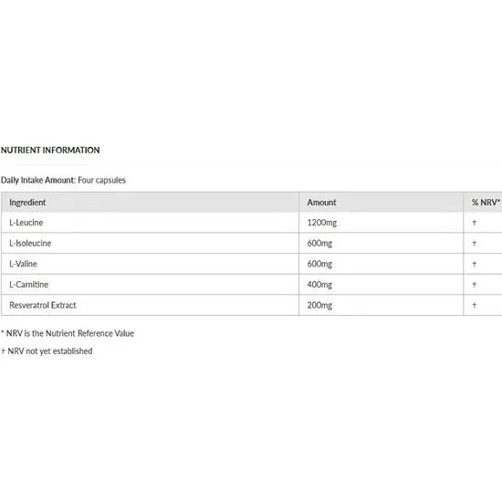 Motion Nutrition Body Strength BCAA Capsules 120 Capsules