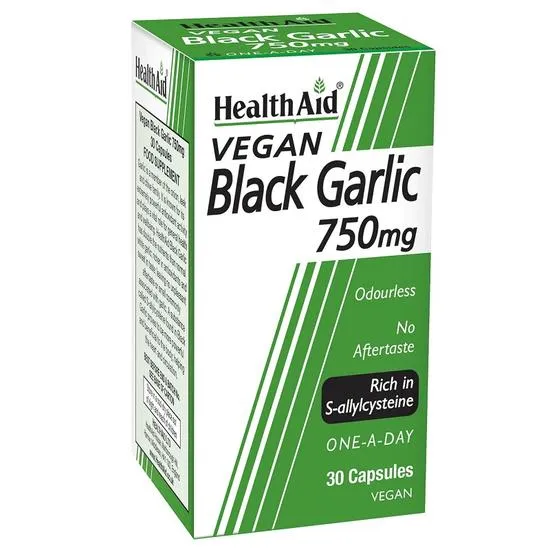 Health Aid Black Garlic 750mg Capsules 30 Capsules