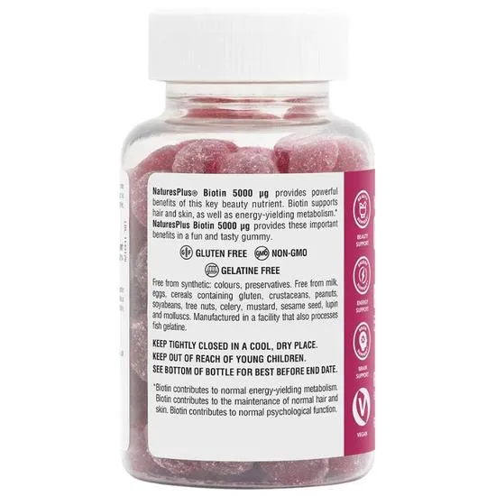 Nature's Plus Biotin 5000ug Gummies 60 Gummies