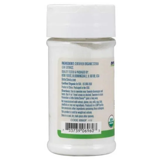 NOW Foods Better Stevia Extract Powder Organic 28g