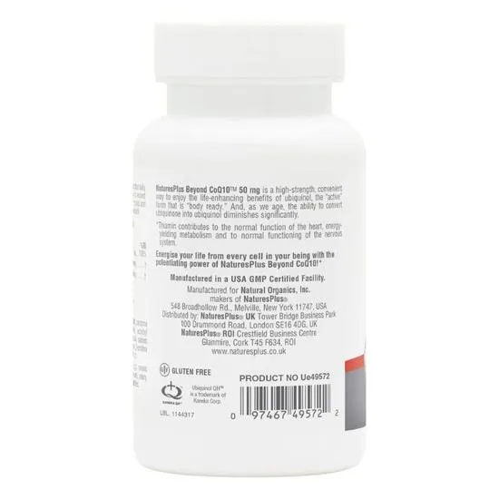 Nature's Plus Beyond COQ-10 50mg Ubiquinol Softgels 30 Softgels