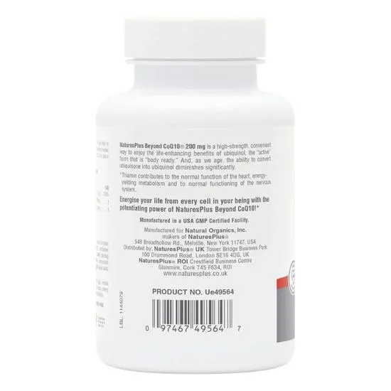 Nature's Plus Beyond COQ-10 200mg Ubiquinol 30 Softgels