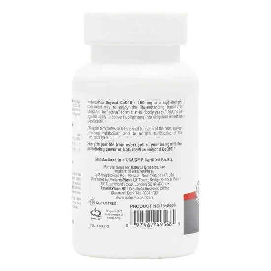 Nature's Plus Beyond COQ-10 100mg Ubiquinol 30 Softgels