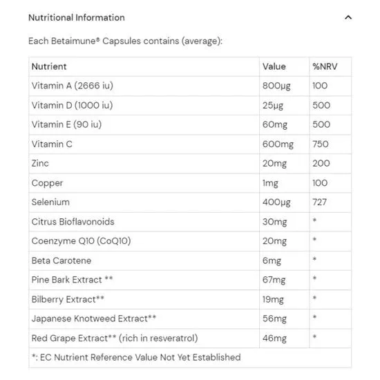 Health Aid Betaimune Capsules 30 Capsules
