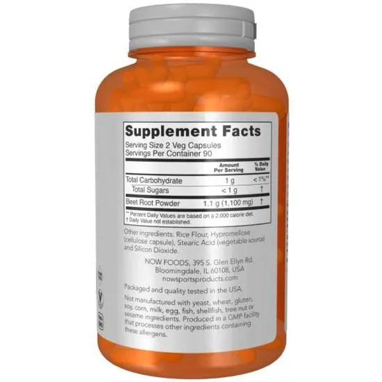 NOW Foods Beet Root Capsules 180 Capsules