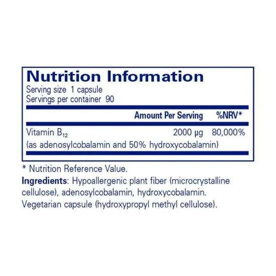 Pure Encapsulations B12 (adenosyl/hydroxy) Capsules 90 Capsules