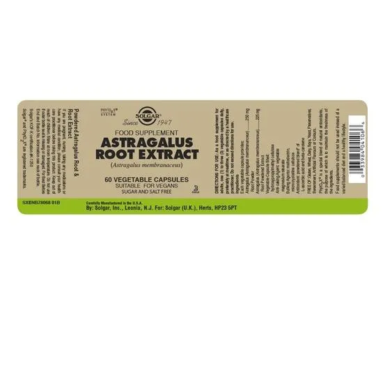 Solgar Astragalus Root Extract SFP Vegicaps 60 Vegicaps