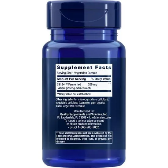 Life Extension Asian Energy Boost Vegicaps 90 Vegicaps