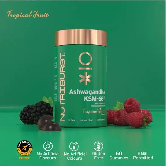 Nutriburst Ashwagandha KSM-66 Gummies 60 Gummies