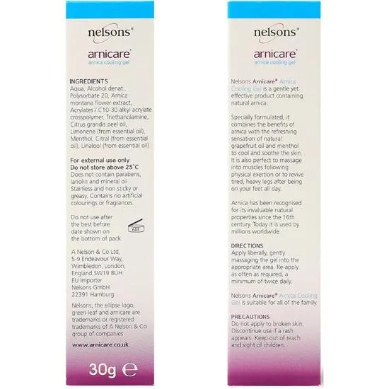 Nelsons Arnicare Cooling Gel 30g