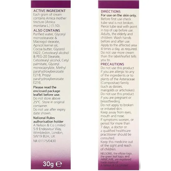Nelsons Arnicare Cream 30g