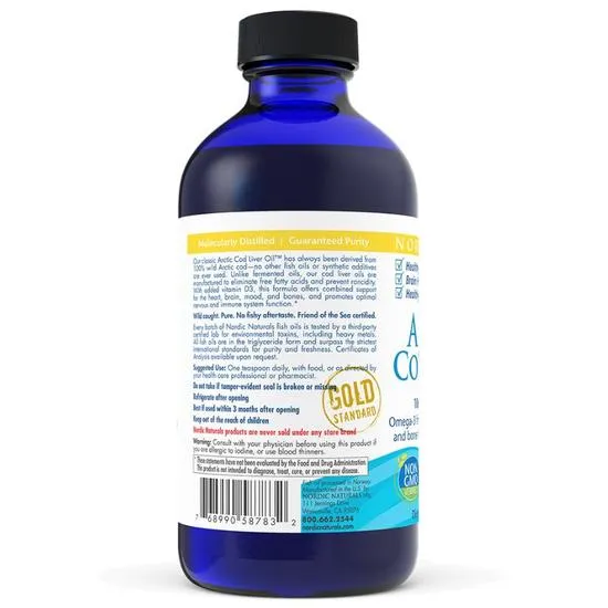 Nordic Naturals ArcticD Cod Liver Oil Lemon 237ml
