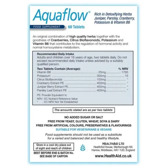 Health Aid Aquaflow Tablets 60 Tablets