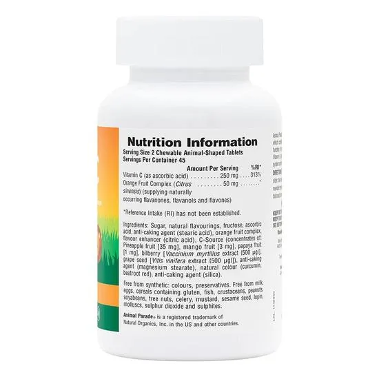 Nature's Plus Animal Parade Vitamin C Chewables 90 Chewables