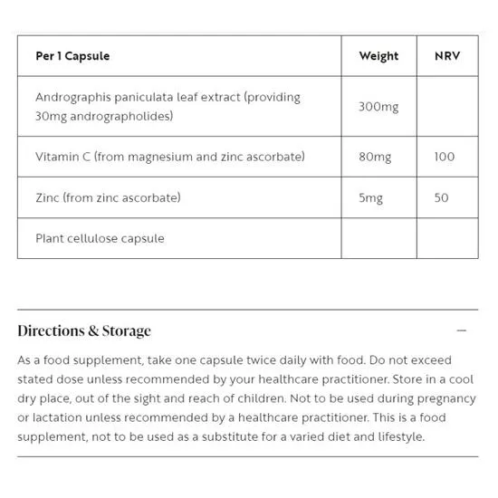 Viridian Andrographis Complex Capsules 60 Capsules