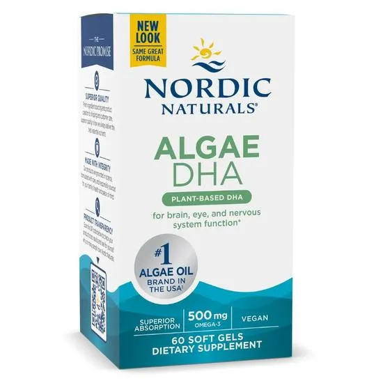 Nordic Naturals Algae DHA 500mg Softgels 60 Softgels