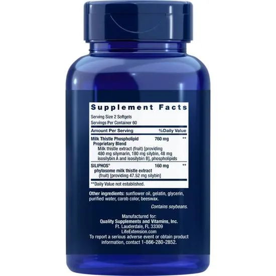 Life Extension Advanced Milk Thistle Softgels 60 Softgels