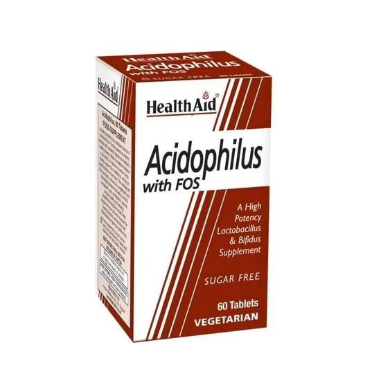 Health Aid Acidophilus 100million +FOS Tablets 60 Tablets