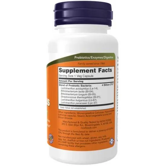 NOW Foods Acidophilus 4x6 Capsules 60 Capsules