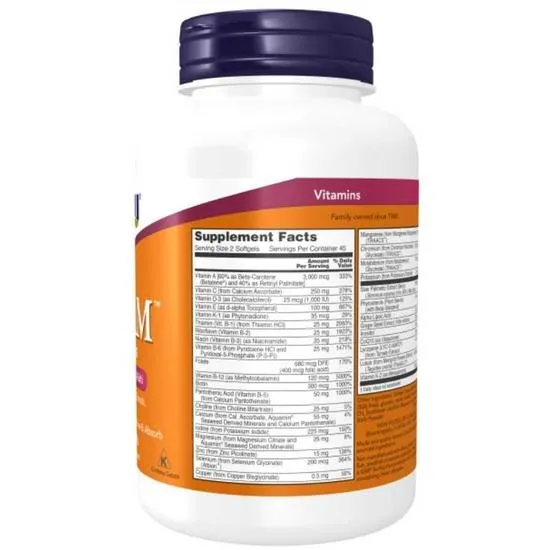 NOW Foods ADAM Multi-Vitamin For Men Softgels 90 Softgels