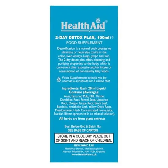 Health Aid 2 Day Detox Plan 100ml
