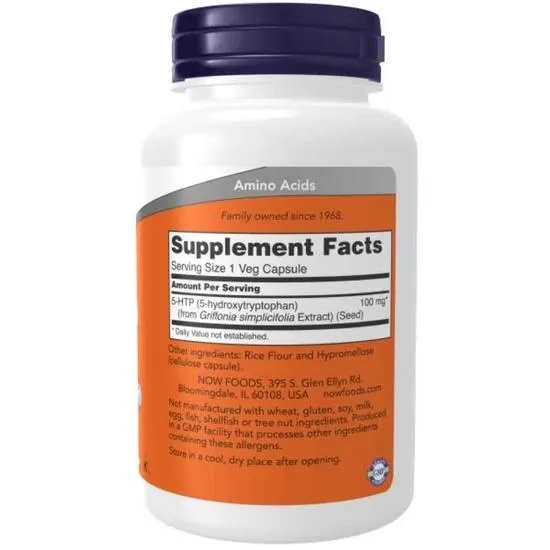 NOW Foods 5-HTP 100mg Capsules 120 Capsules