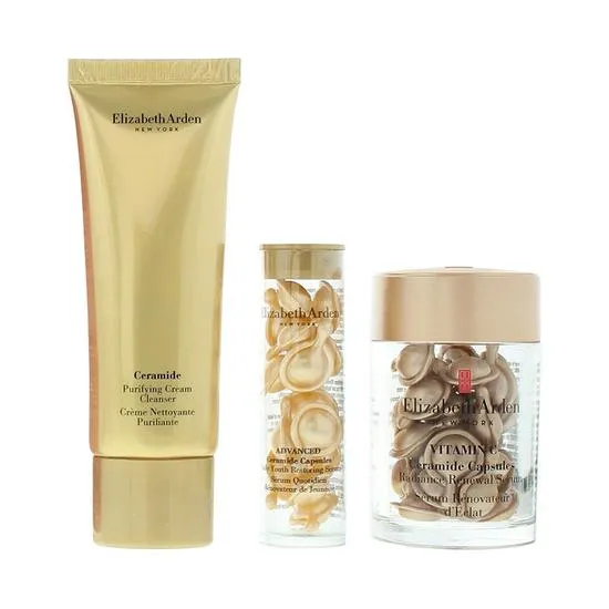 Elizabeth Arden Vitamin C Ceramide Capsules Serum, Cleanser + Restoring Serum 50ml