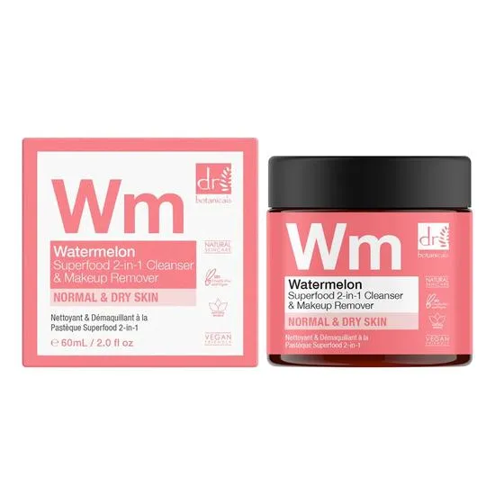 Dr Botanicals Watermelon Superfood 2-In-1 Cleanser & Makeup Remover 100ml