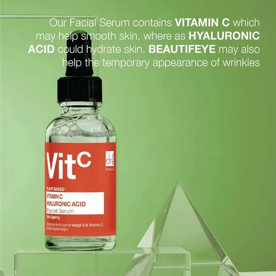 Dr Botanicals Vitamin C 5% & Hyaluronic Acid 2% Hydrating Facial Serum 30ml