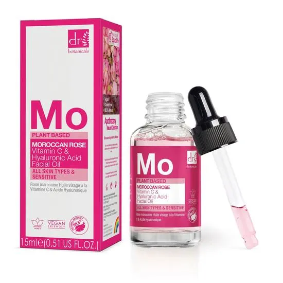 Dr Botanicals Moroccan Rose Facial Serum With Hyaluronic Acid & Vitamin C 15ml