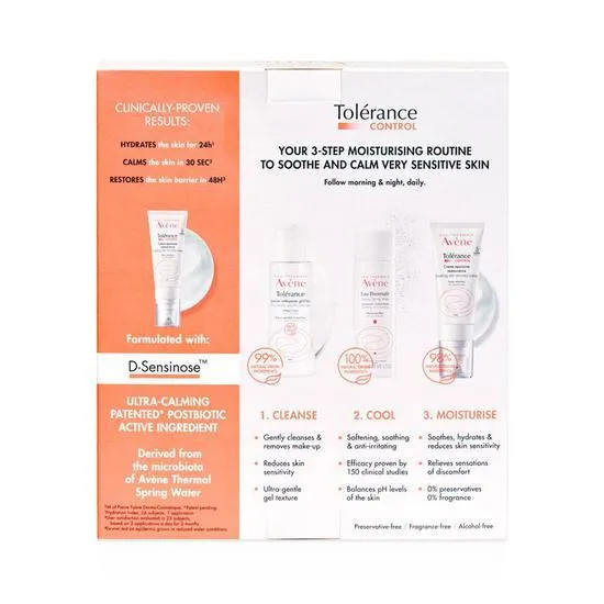 Avène Tolerance Moisturising & Calming 3-Step Routine Kit For Very Sensitive Skin