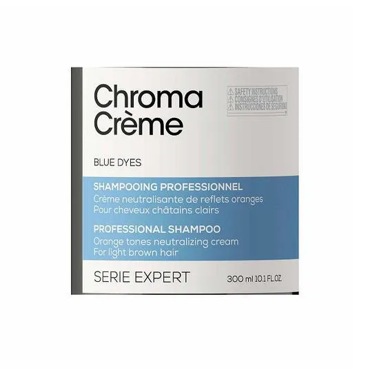 L'Oréal Professionnel Serie Expert Chroma Creme Blue Shampoo - Light To Medium Brown Hair 300ml