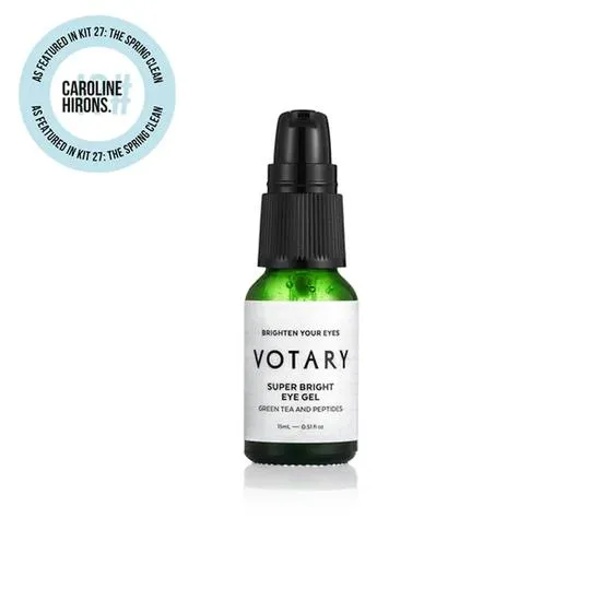 Votary Super Bright Eye Gel, Green Tea & Peptides 15ml