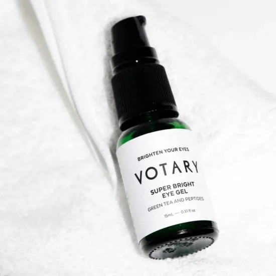 Votary Super Bright Eye Gel, Green Tea & Peptides 15ml