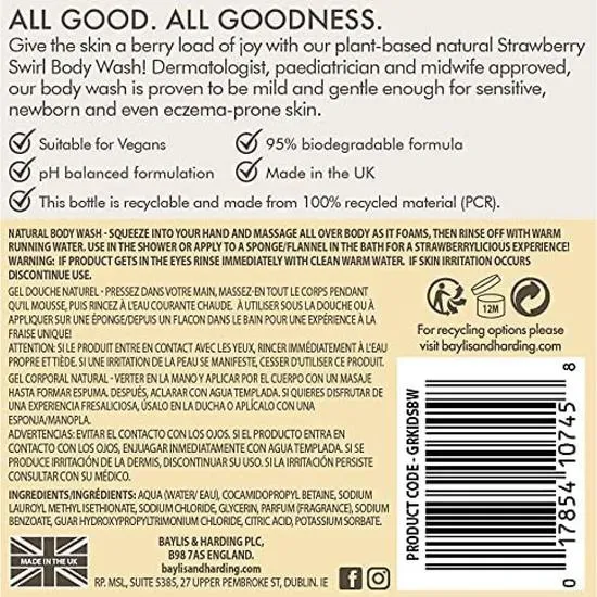 Baylis & Harding Goodness Kids Strawberry Swirl Natural Body Wash 500ml