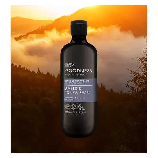 Baylis & Harding Goodness Men's Amber & Tonka Bean Shower Gel 500ml