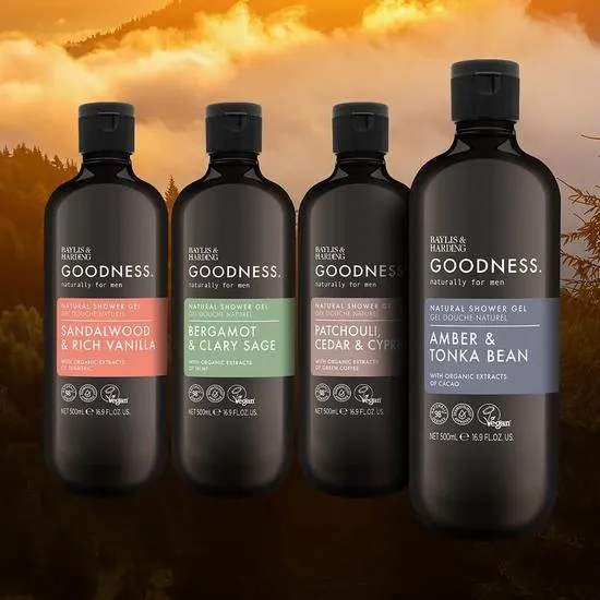 Baylis & Harding Goodness Men's Amber & Tonka Bean Shower Gel 500ml