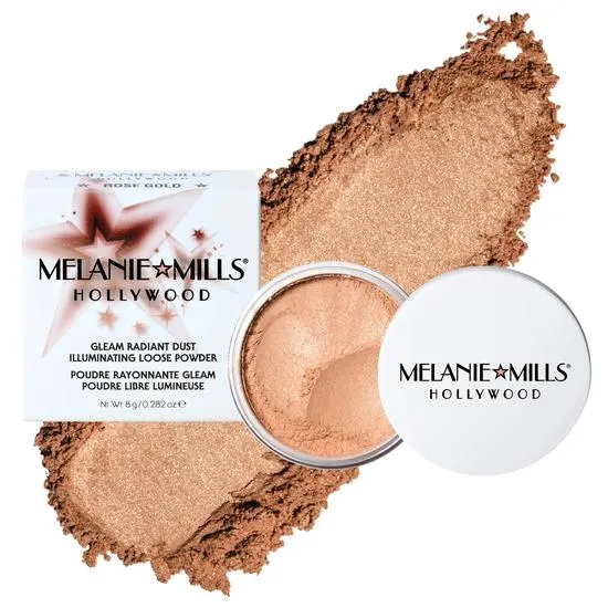Melanie Mills Gleam Radiant Dust Shimmering Loose Powder For Face & Body Bronze Gold