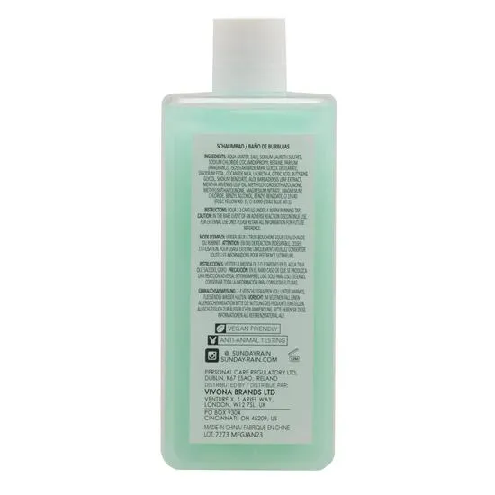 Sunday Rain Aloe Vera & Mint Bubble Bath 450ml