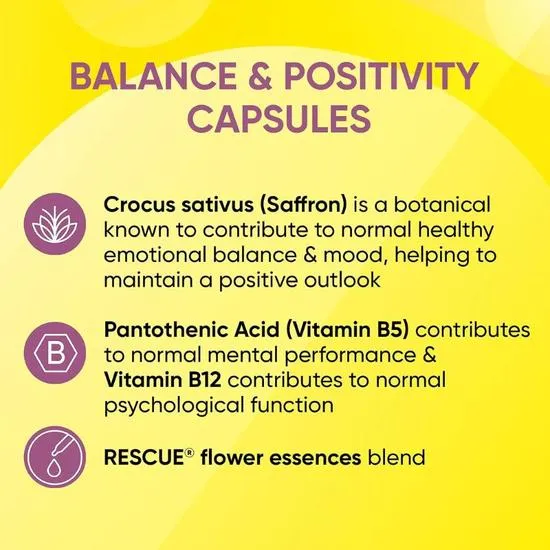 Bach Rescue Balance & Positivity Capsules 30 Capsules